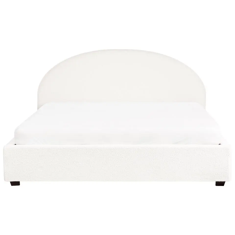 VAUCLUSE - Bed met opbergruimte - Gebroken wit - 180 x 200 cm - Bouclé