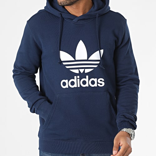 Sweat Capuche Trefoil IM4496 Bleu Marine