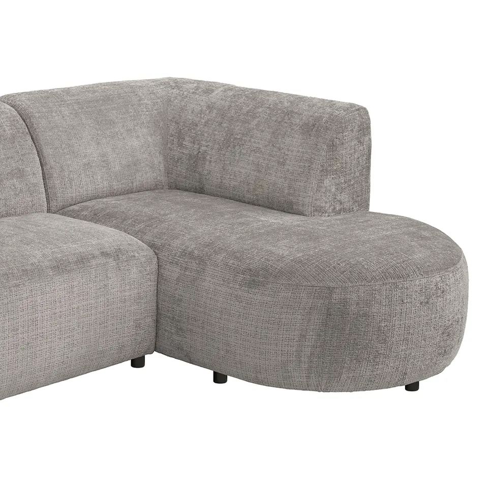 Hoekbank Luna rechts - stof Cremona - beige