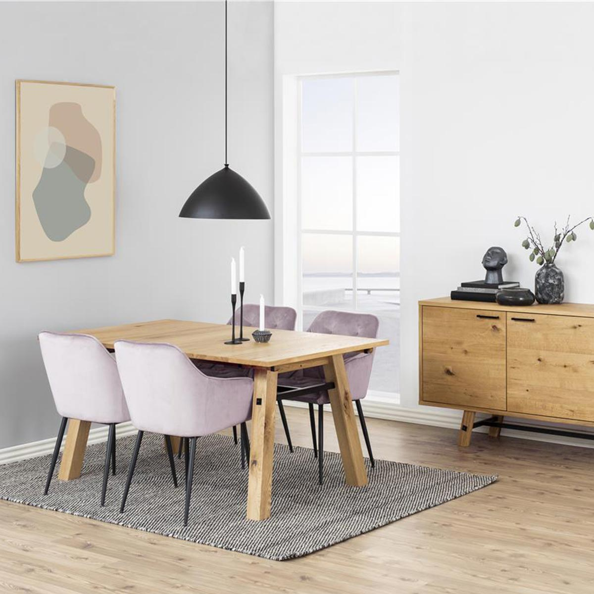 Eetkamerstoel Arian velvet Antraciet