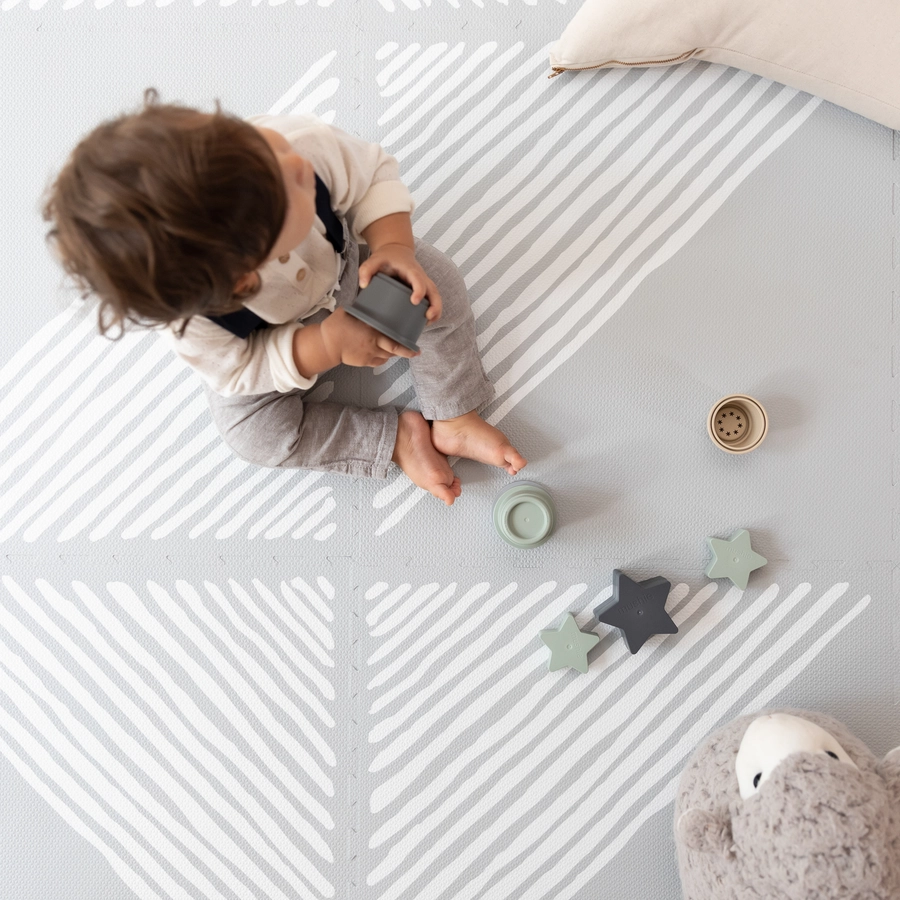 toddlekind Prettier Puzzle Spielmatte Sandy Lines Stone 120 x 180 cm
