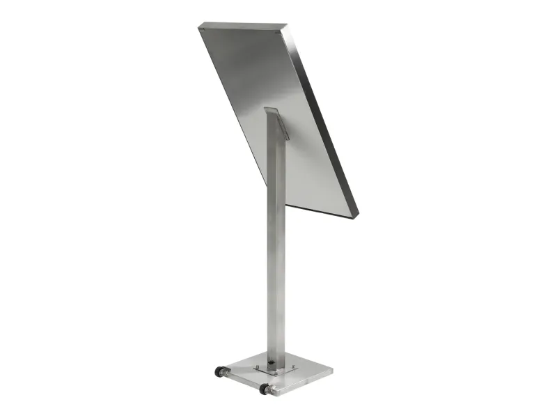 Securit® STAINLESS STEEL LED Informationsdisplay 120 til 6xA4, stål - komplet kit