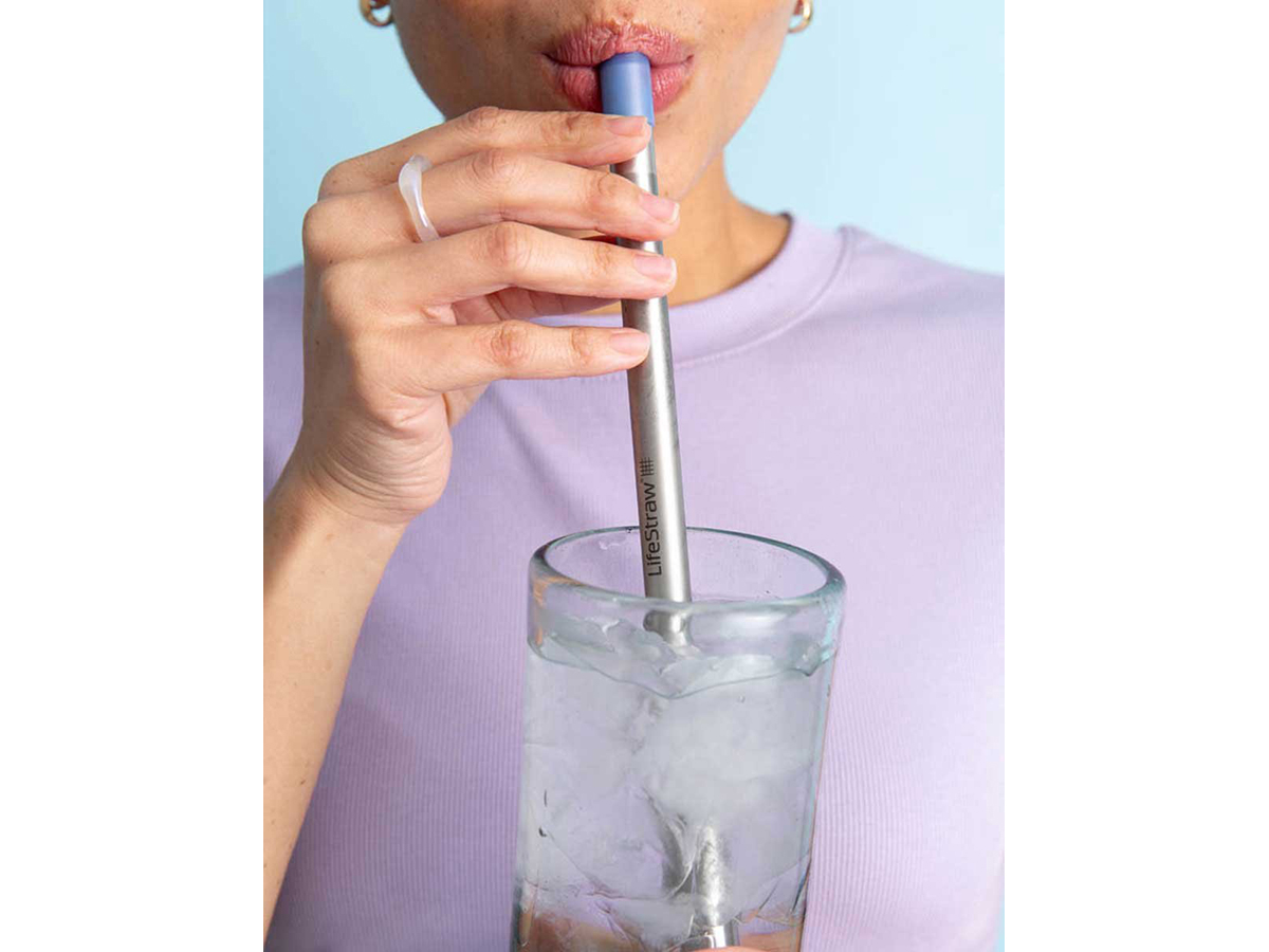 LifeStraw Sip RVS waterfilter rietje - Purple