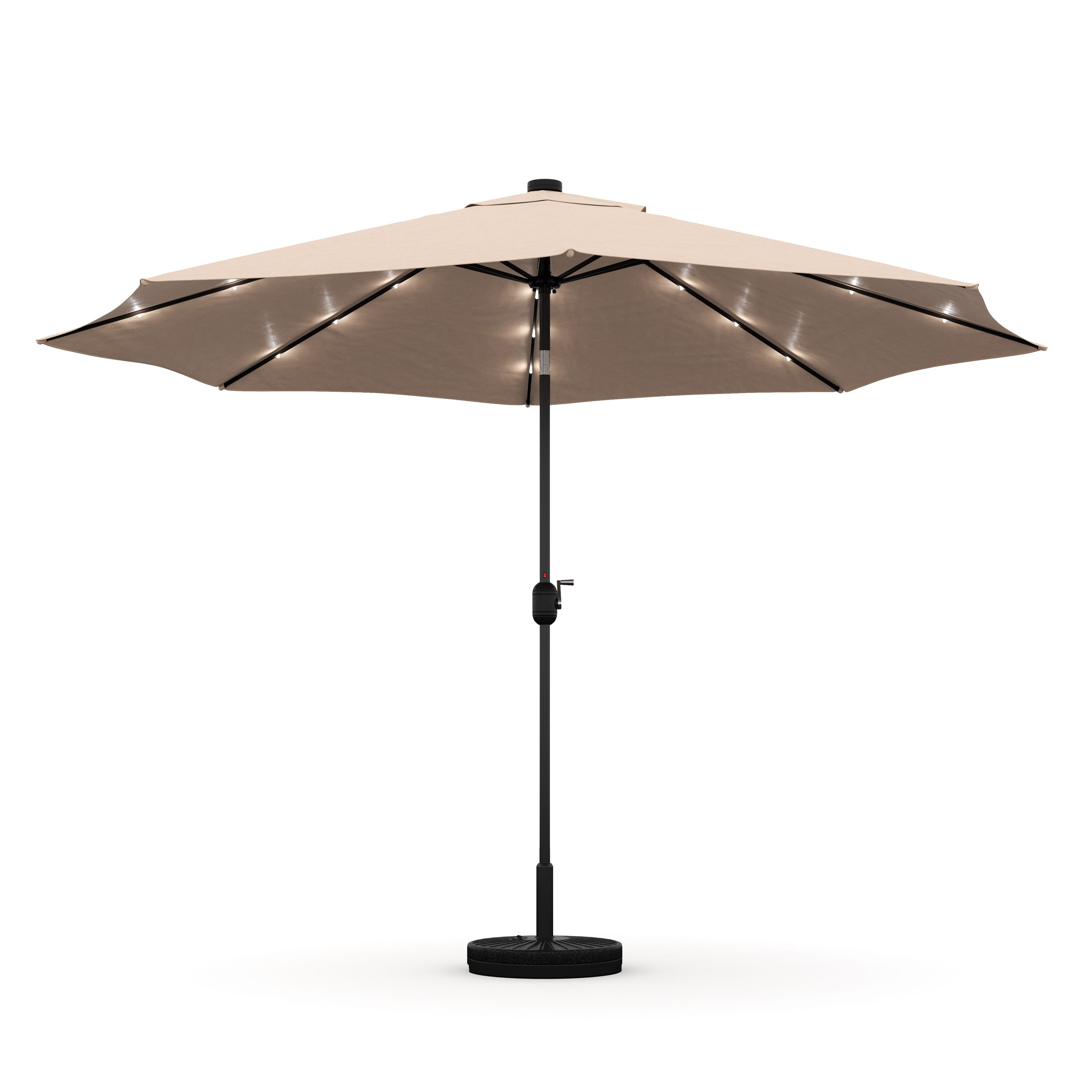 Sonnenschirm VAY mit LED 300 cm braun
