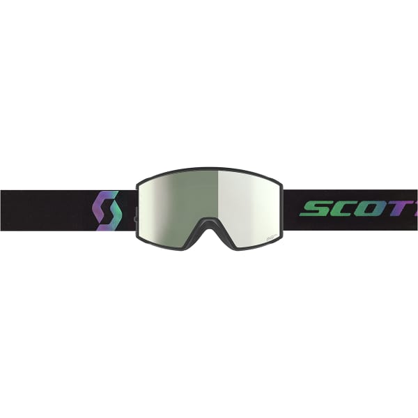 Masque de ski SCOTT REACT AMP PRO BLACK/AURORA GREEN / AMP PRO WHITE CHROME