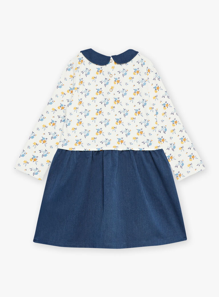 Robe sweat écrue en molleton gratté et coton
