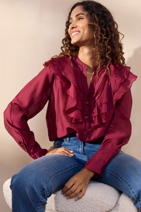 LolaLiza paarse dames blouse