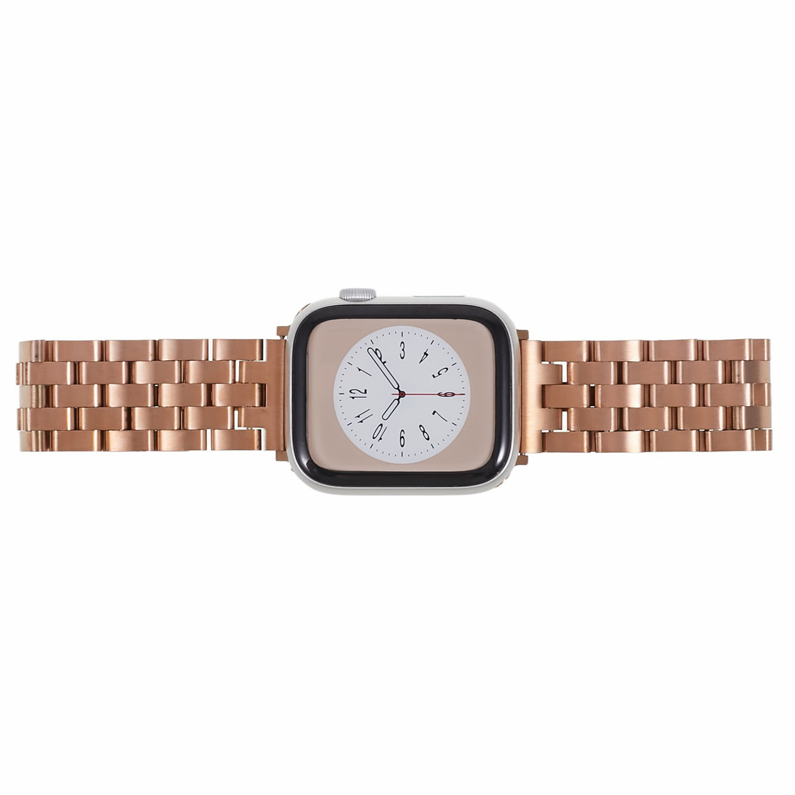 Apple Watch (49/46/45/44 mm) Edelstahl Glieder Armband mit Butterfly Verschluss - Roségold