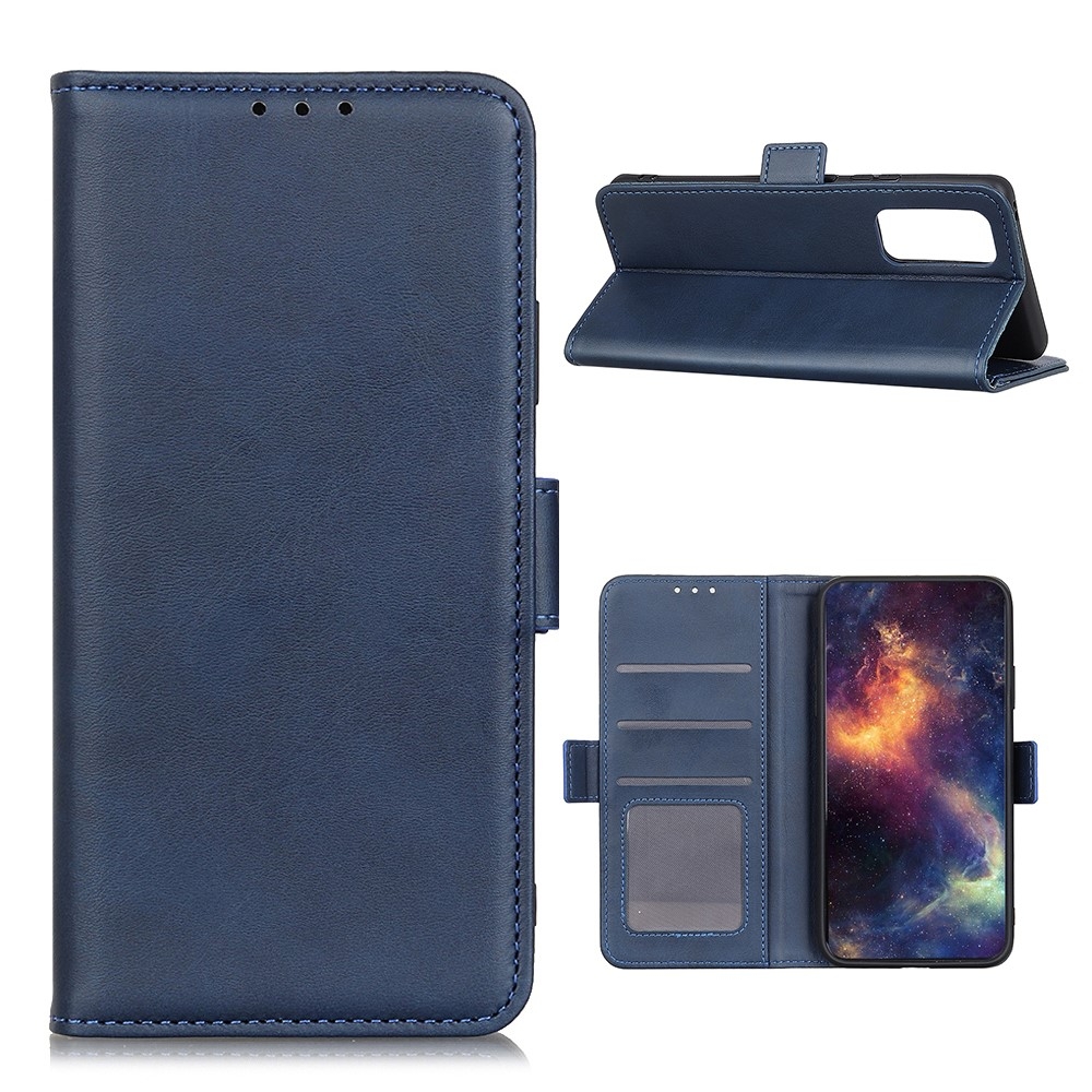 Samsung Galaxy A52s 5G / A52 (5G) Vintage Leder Tasche Flip Cover Fashion Design - Dunkelblau