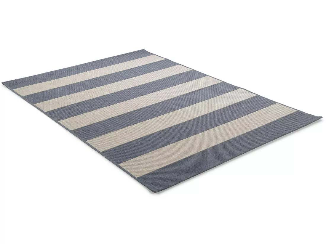 Tapis d'extérieur & intérieur Metro Bleu 200x290 cm