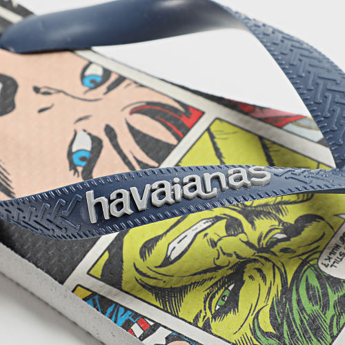 Tongs Top Marvel Bleu Marine Blanc