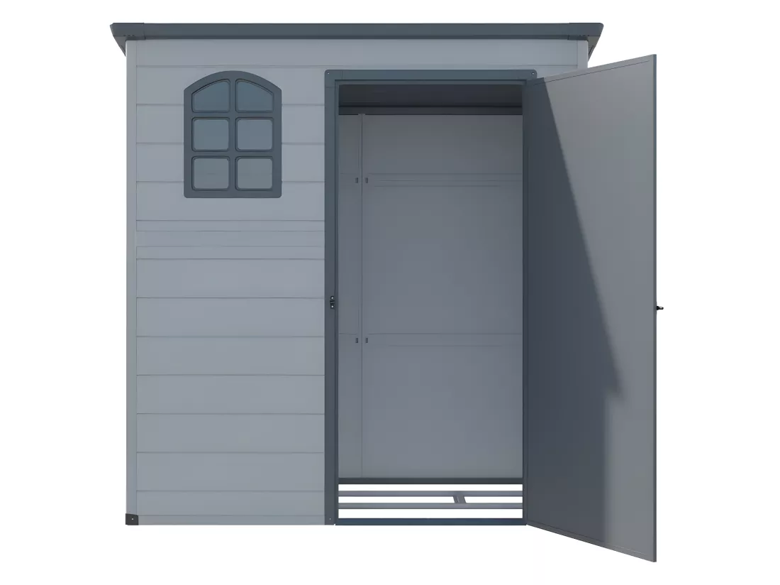 Abri de jardin en résine gris anthracite 2,09 m² NERIO