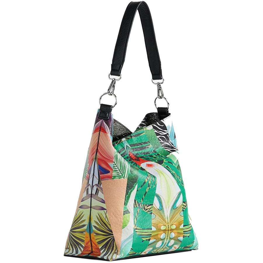 Desigual Bols Virtual Pink Butan - Schultertasche mit Magnetverschluss 35 cm musgo