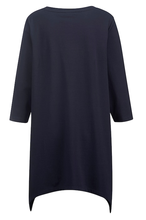 Longshirt, Pailletten-Schriftzug, Zipfelsaum
