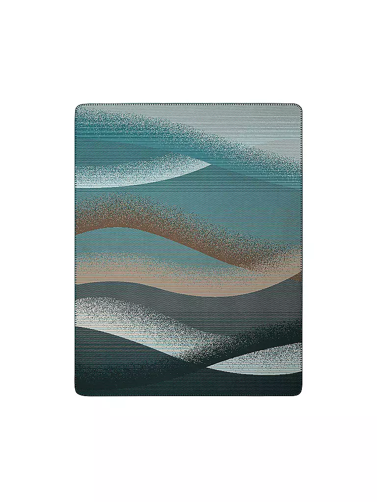 BIEDERLACK Wohndecke 150/200cm WINTER OCEAN Ocean Wave petrol
