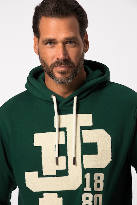 Hoodie, Kapuzensweater, Brust Badge, bis 8 XL