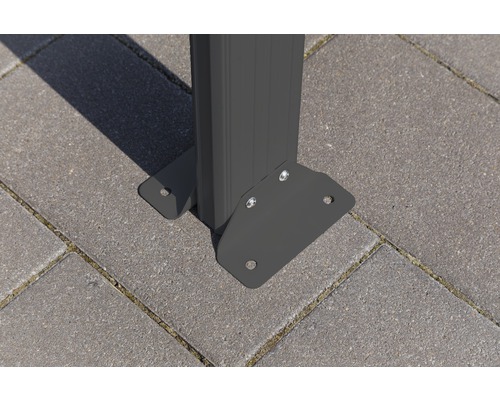 Enkele carport WESTMANN ronde boog 6 mm dubbelwandige polycarbonaatplaten 15 m² incl. regengoot 300 x 505 cm antraciet