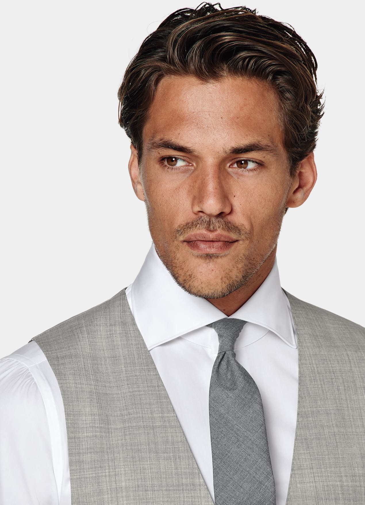 Gilet de costume gris clair