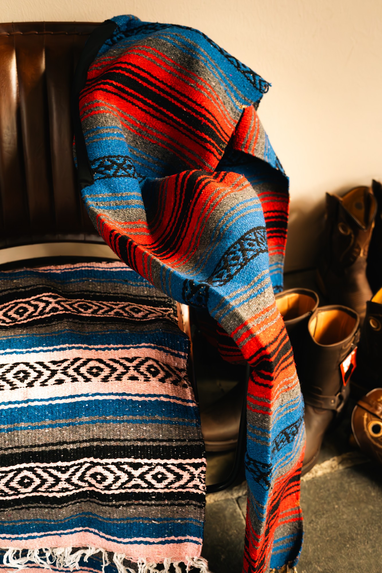 Poncho gestreift blau/grau/rosa, B 105 cm, H 72 cm günstig bestellen