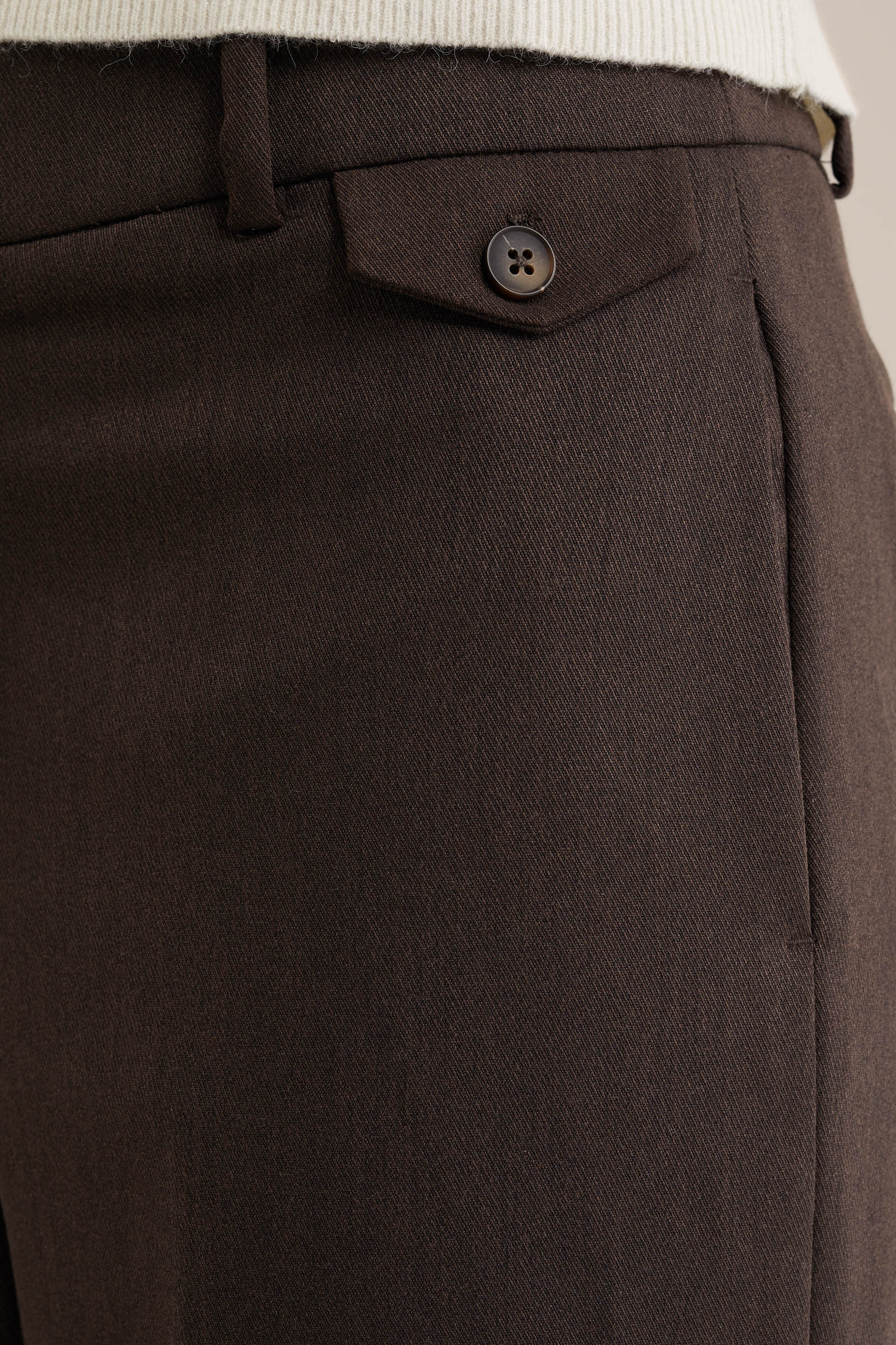 wide leg broek WE Fashion Donkerbruin
