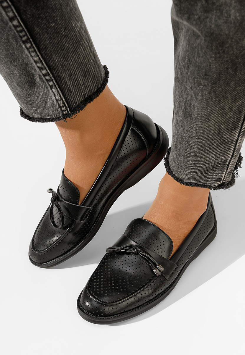 Mocassins femme noirs Morvana V3