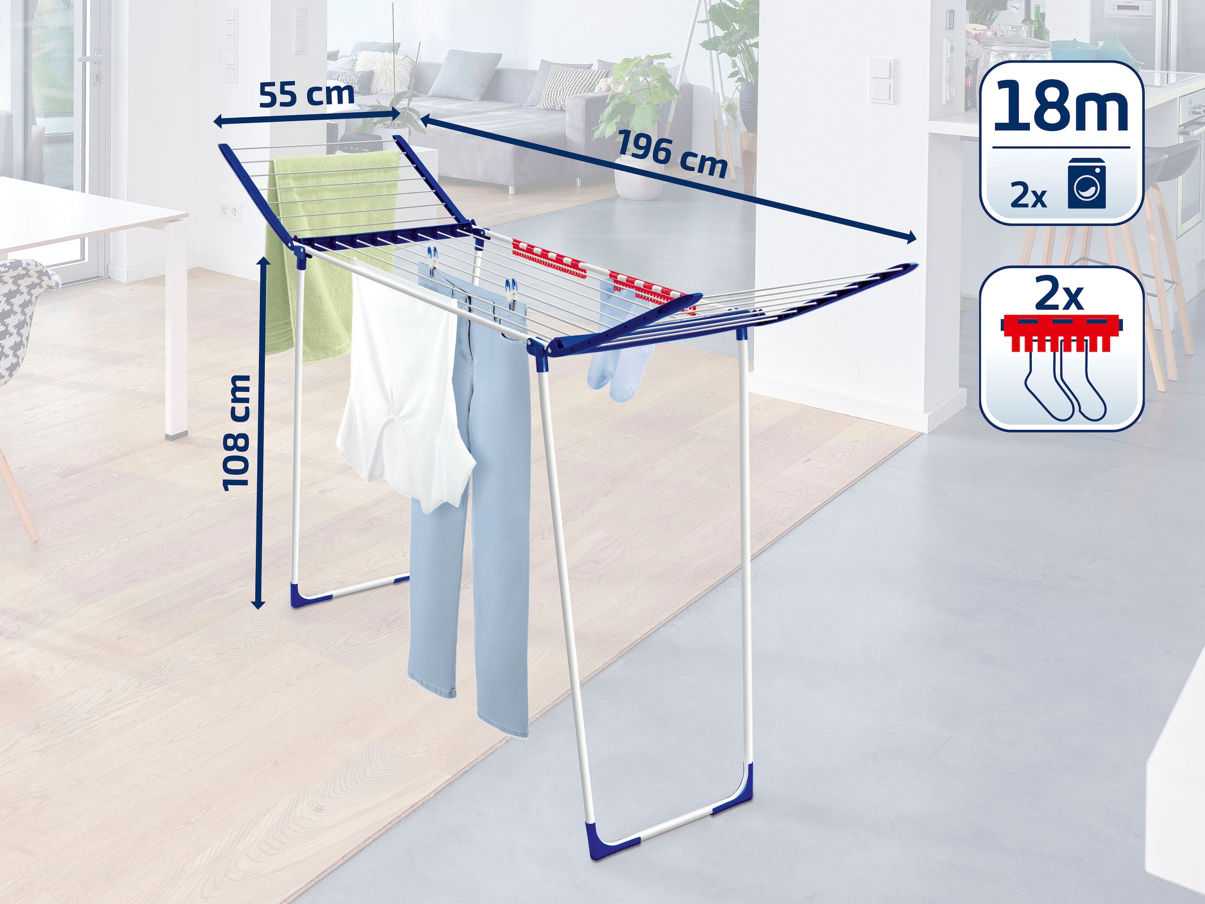 Leifheit Wäscheständer »Pegasus 180 Solid Maxx«