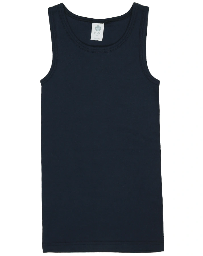 Unterhemd Feinripp Basic Organic Cotton in marine