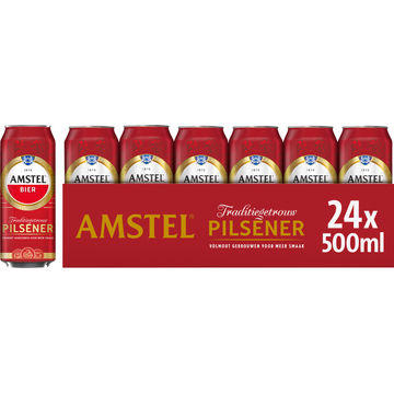 Amstel Pilsener Bier Blik Tray 24 x 500ml
