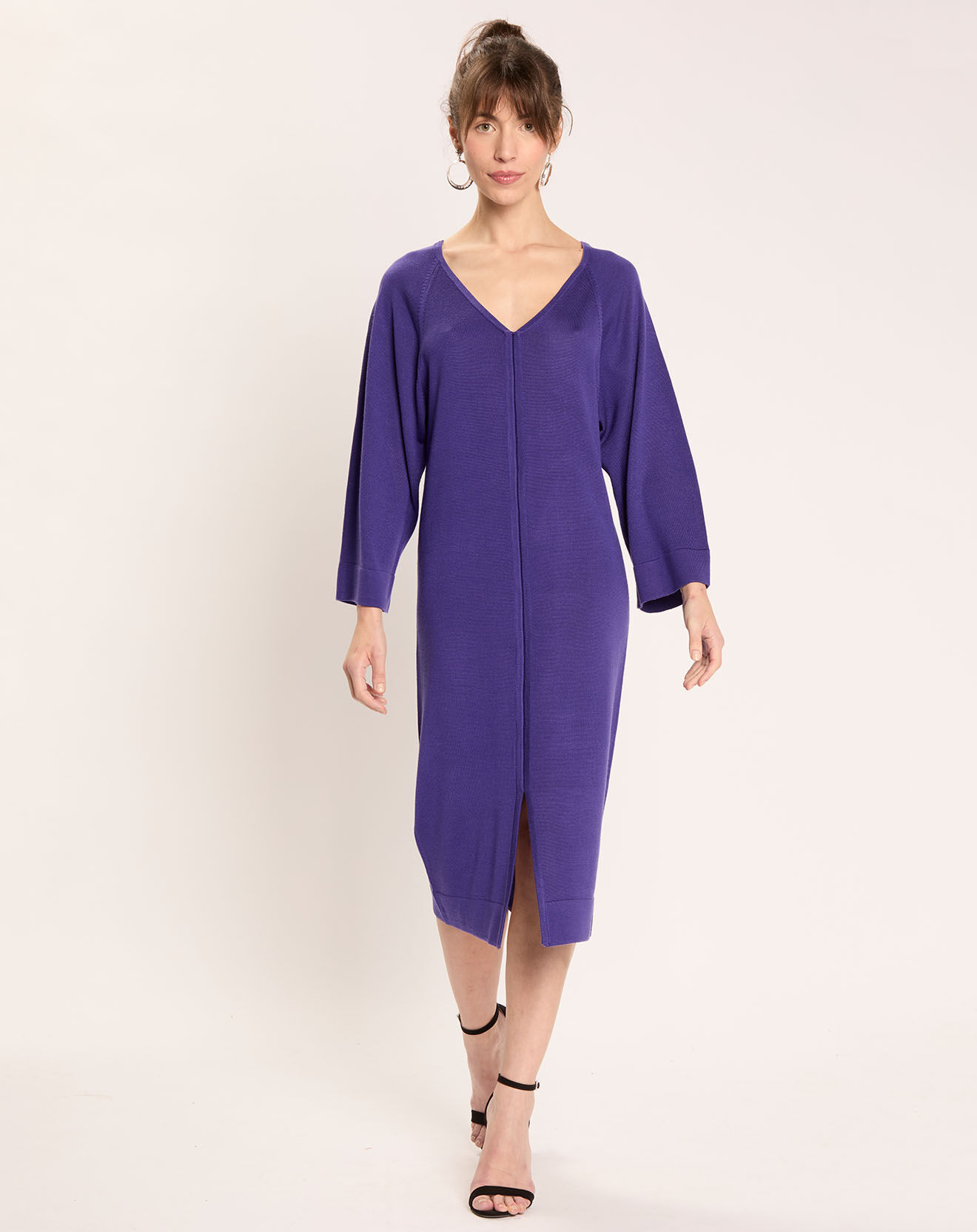 Zapa Robe en Laine mélangée Rhea violette
