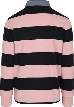 Gant Heavy Rugger Shield Polo Streep Navy Roze 2004083-637 kopen