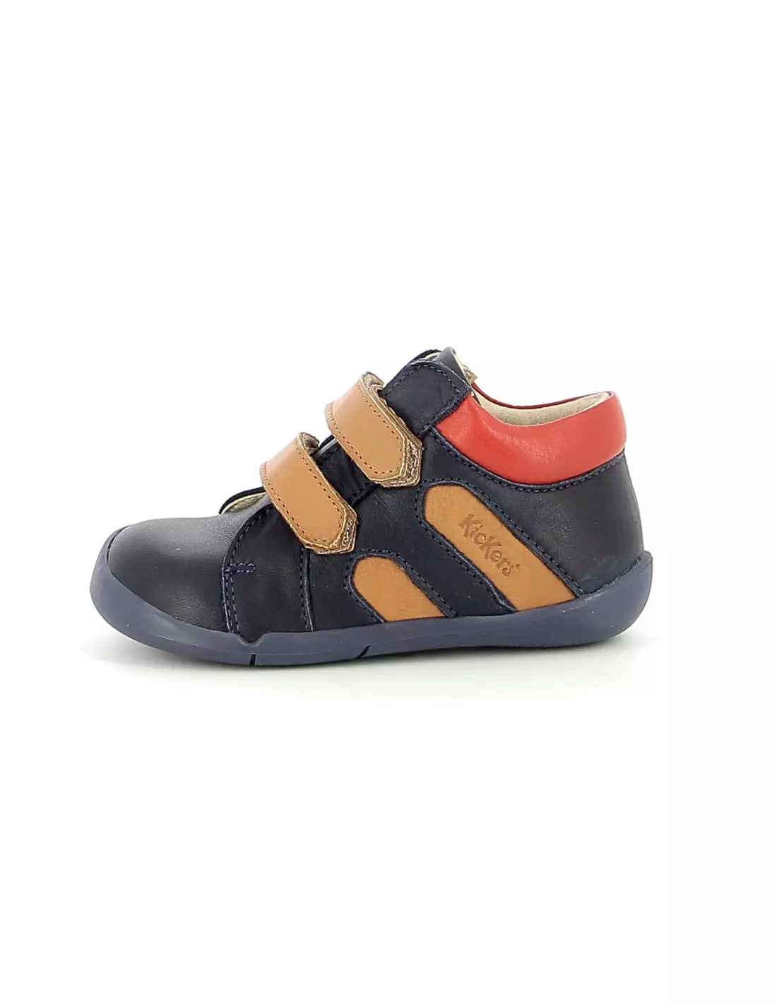 KICKERS WAMBAK - Bottes Marinecamelrouge
