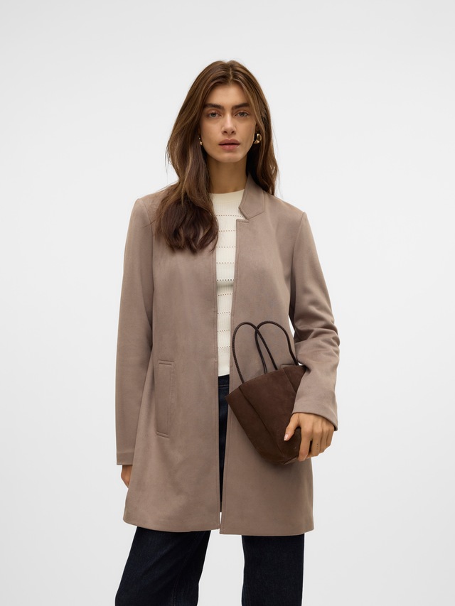 Vero Moda Langjacke »VMJOSEFREJA FAUXSUEDE JACKET BOO« ohne Kapuze