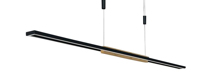 casaNOVA LED Pendellampe MEMEL Holz /anthrazit