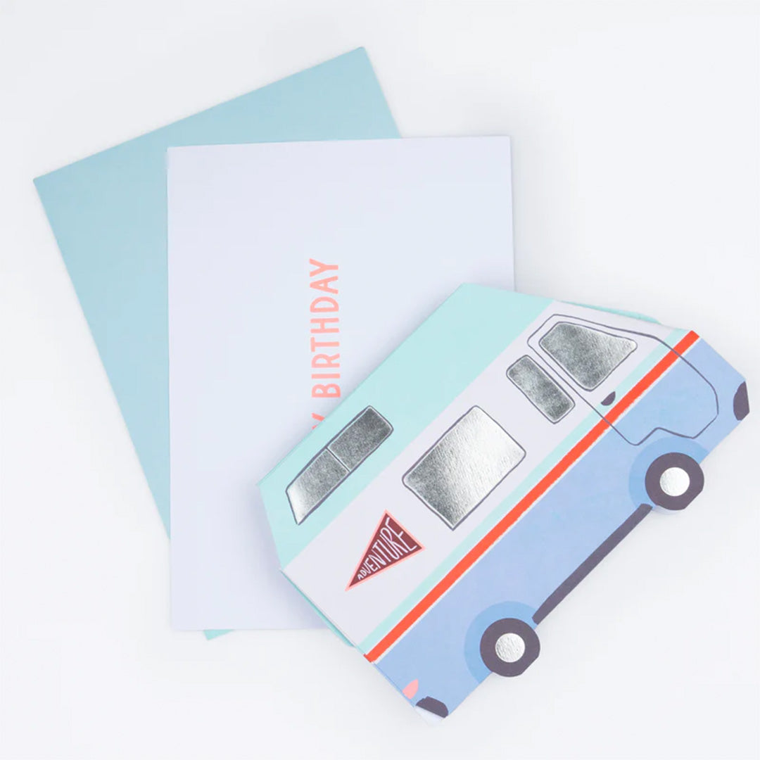 meri meri verjaardagskaart pop-up camper van