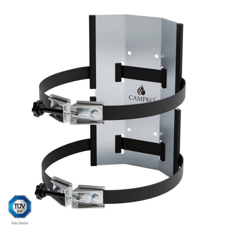 ALUGAS Tankflasche 27L mit 80% Multiventil & Tankadapter + Einbauset (Halter, HK gerade, 1,25m ger-90°, Sinter-Filter, Schnellkupplung)