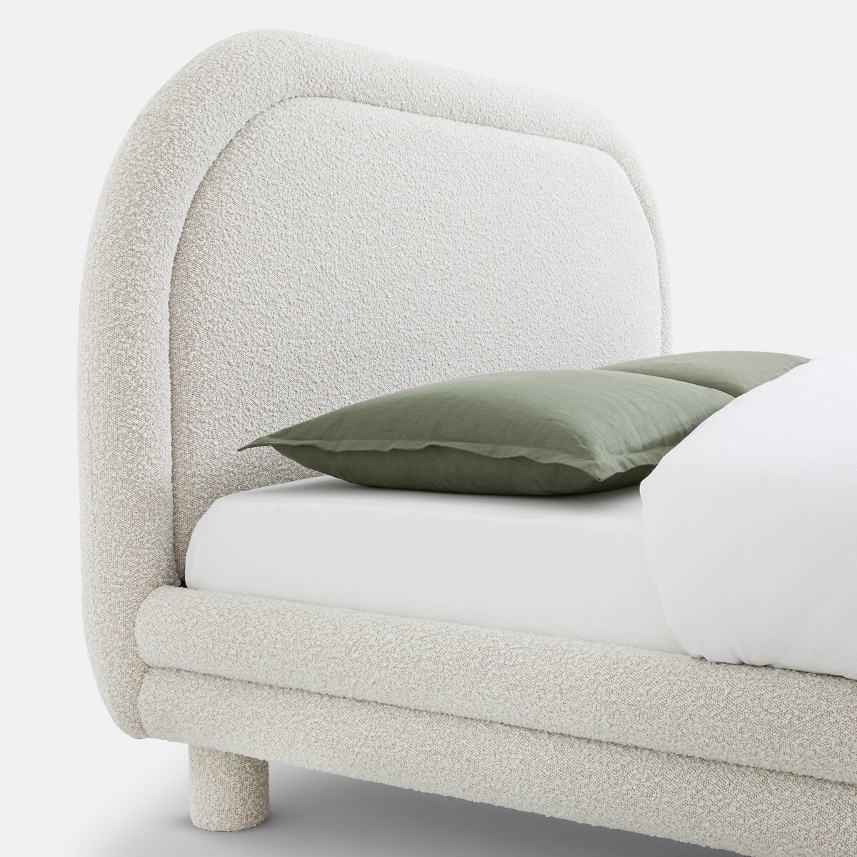 LA REDOUTE INTERIEURS<br>Cama com estrado de ripas, tecido bouclette, Mendosa