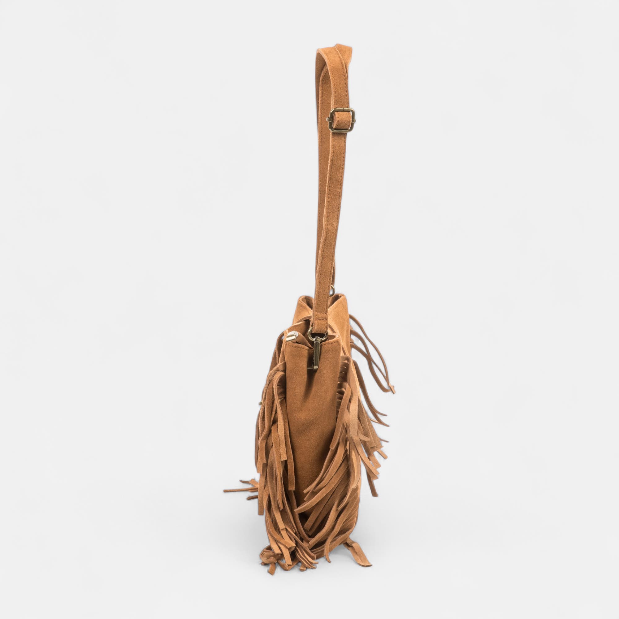 Sac bandoulière en cuir camel