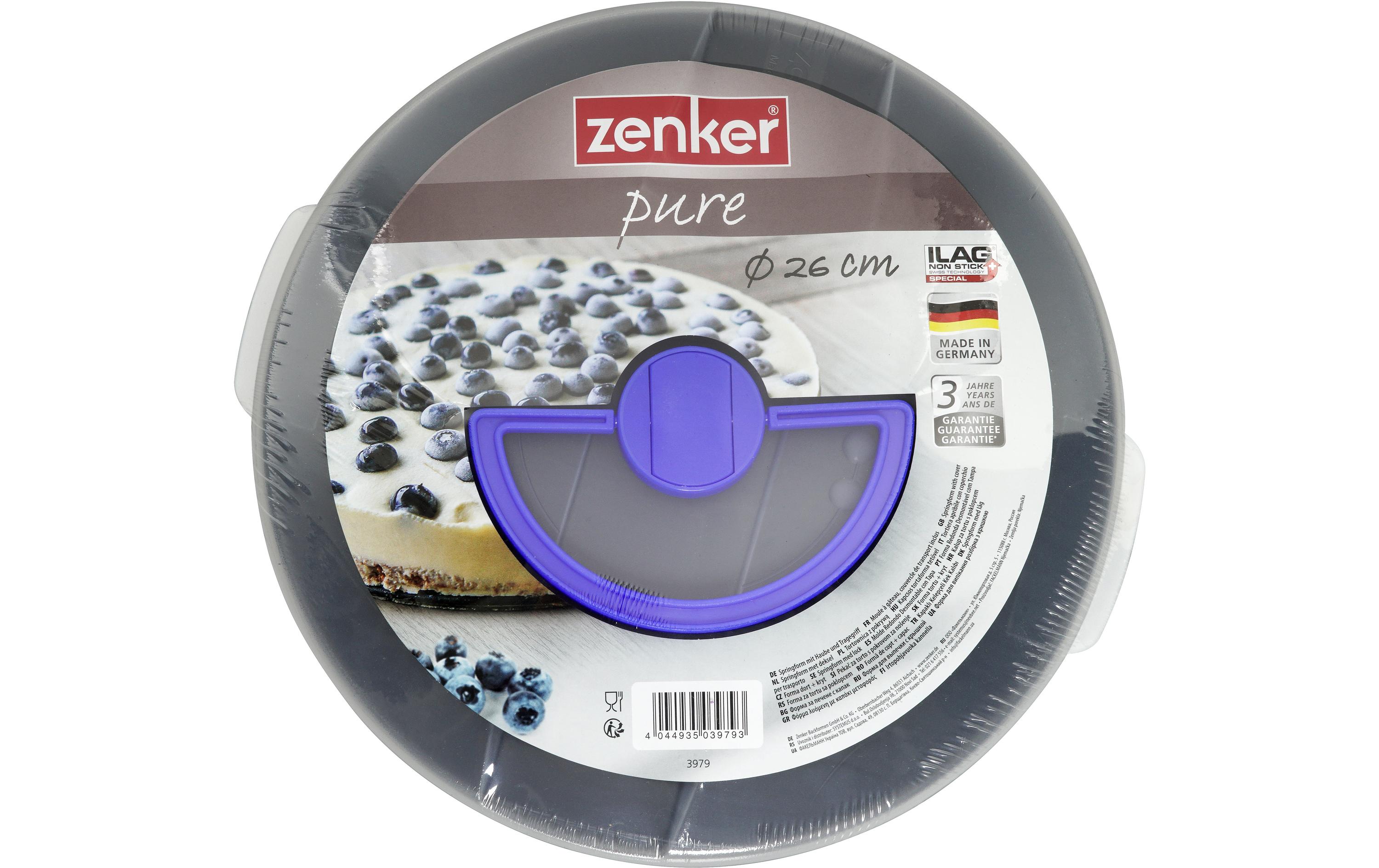 Springform Pure mit Deckel, Ø 26 cmSpringform mit Haube und Grif