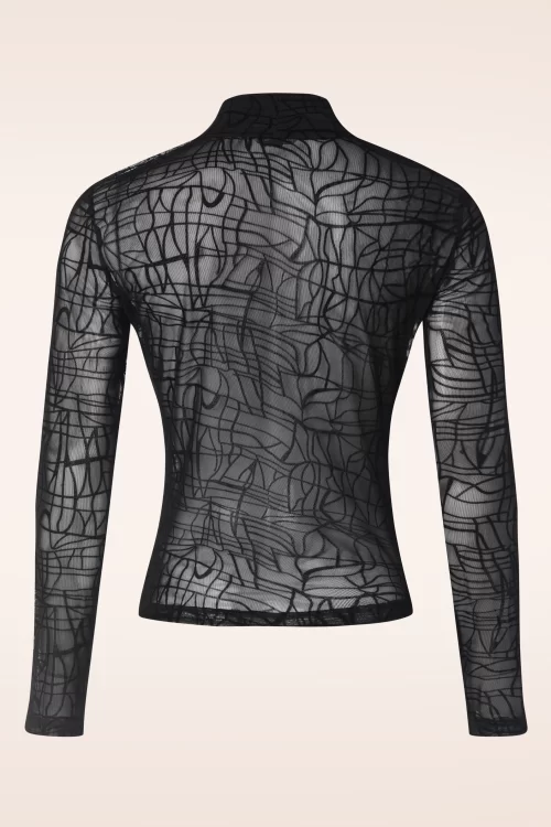 Banned Retro Trellis top in zwart