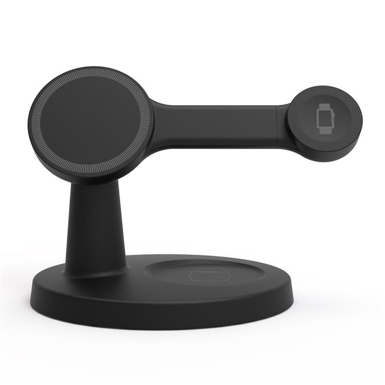 (15W) Multifunktionale Ladestation für iPhone / Apple Watch und AirPods   integrierte 4K Kamera mit 64GB SD Karte (iOS/Android) - Schwarz