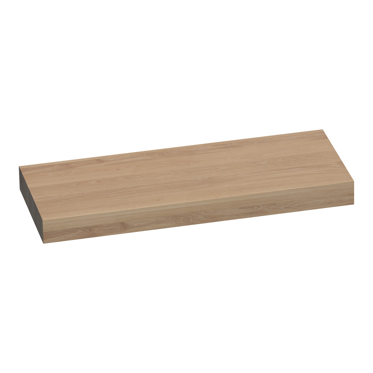 Brauer Creek vrijhangend wastafelblad 120cm lamellen eiken naturel