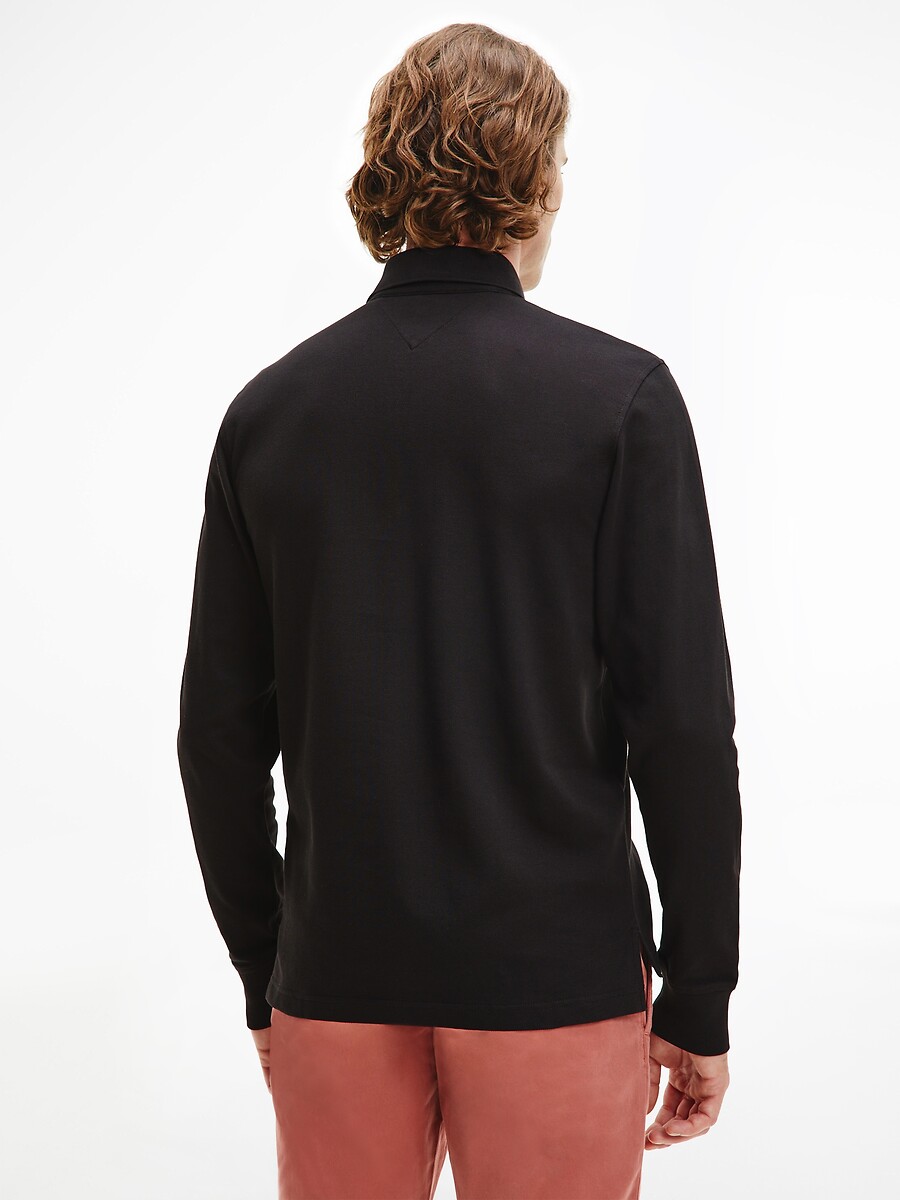 TOMMY HILFIGER<br>Camisa polo reta de manga comprida, malha piqué 1985