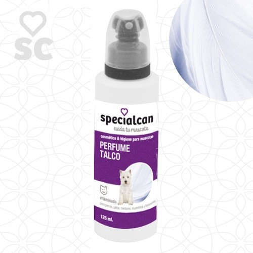 Perfume com aroma de talco para cães