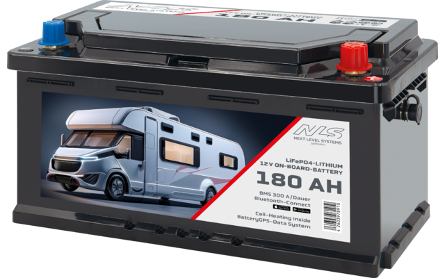 Next Level Systems LiFePO4 Bordbatterie für Reisefahrzeuge mit Bluetooth und Heizung