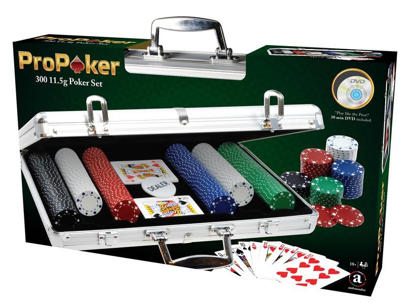 Kosmos ProPoker-Koffer 300 jetons Poker-Set in Aluminium-Koffer