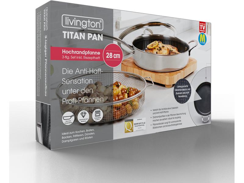 Mediashop Bratpfanne Titan 28 cm Pfanne mit extra hohen Wände