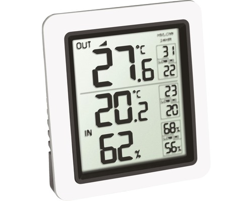 Draadloze binnen-/buitenthermometer, geen batterij nodig