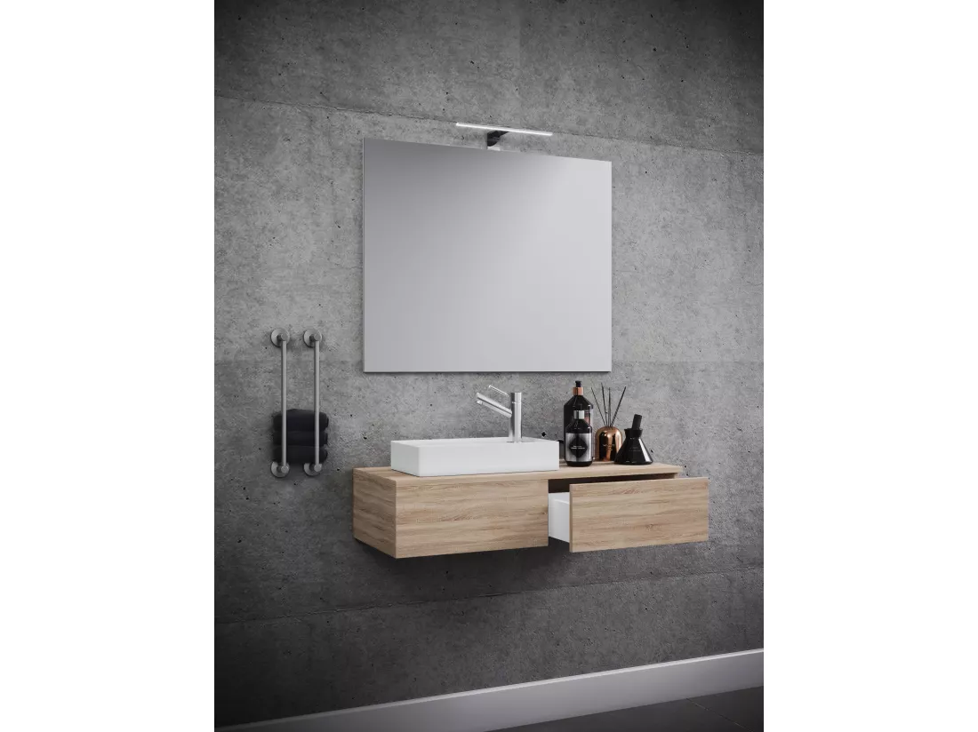 3pcs Plan de toilette Lavabo Gudas Miroir