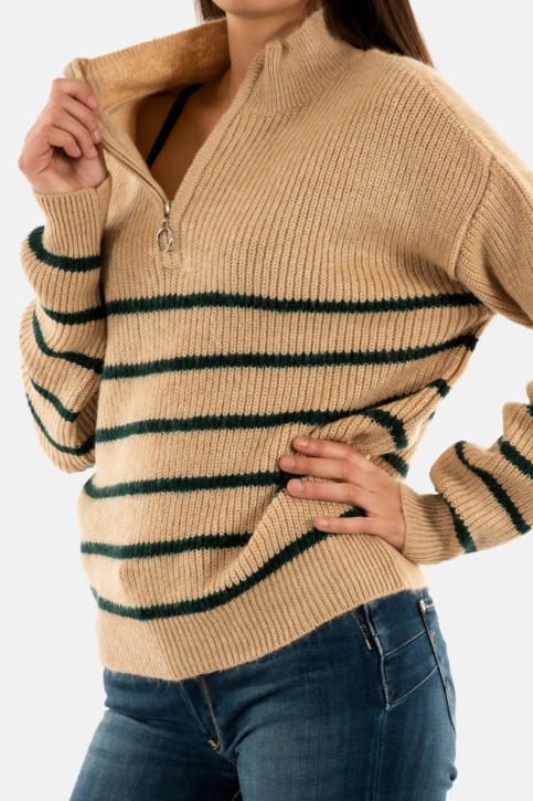Pull hiver lola espeleta pu606w24 451 tapioca/forest