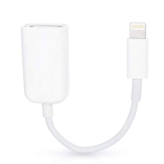 (17cm) iPad Kamera Connection Kit Lightning auf USB Adapter Kabel - Weiss